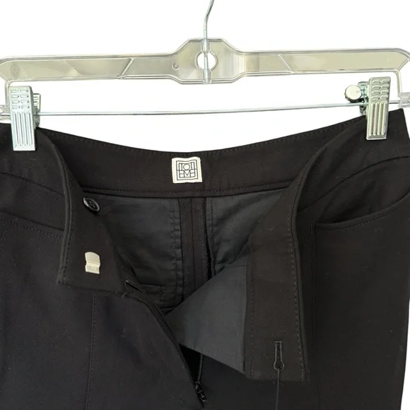 NWT Toteme Viscose Wool Slim Suit Trousers Black Pants Womens 34